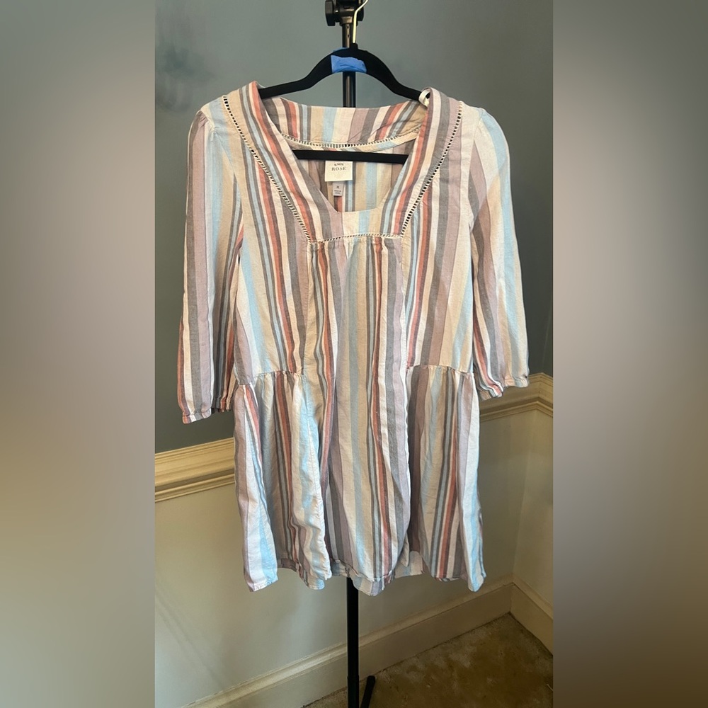 Knox Rose Kids Dress with Pastel‎ Stripes